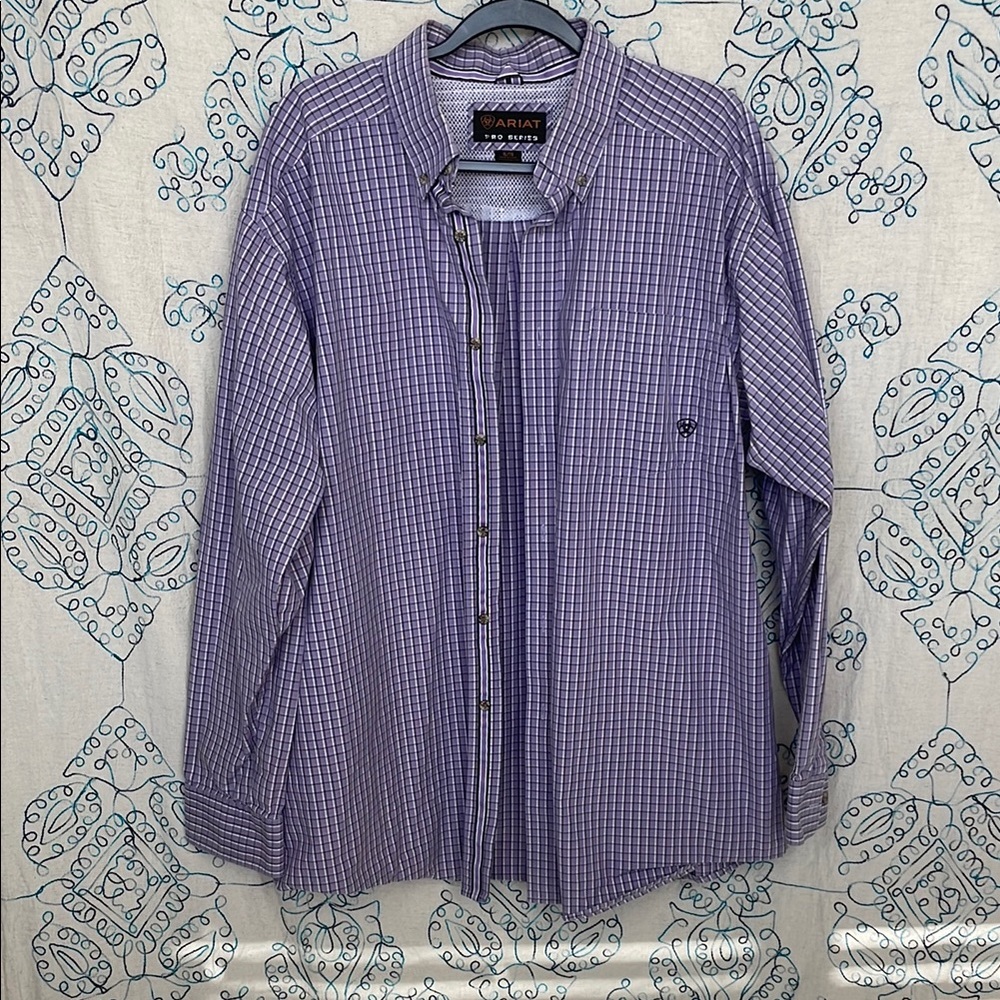 Ariat Men's Purple Plaid Shirt